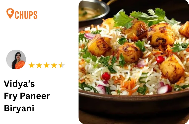 Fry paneer biryani